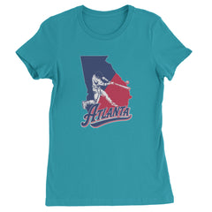 Atlanta Georgia Batter Up Womens T-shirt Surf