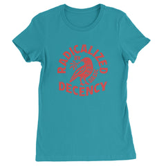 Radicalized by Basic Decency Dove Protest Statement Womens T-shirt Surf