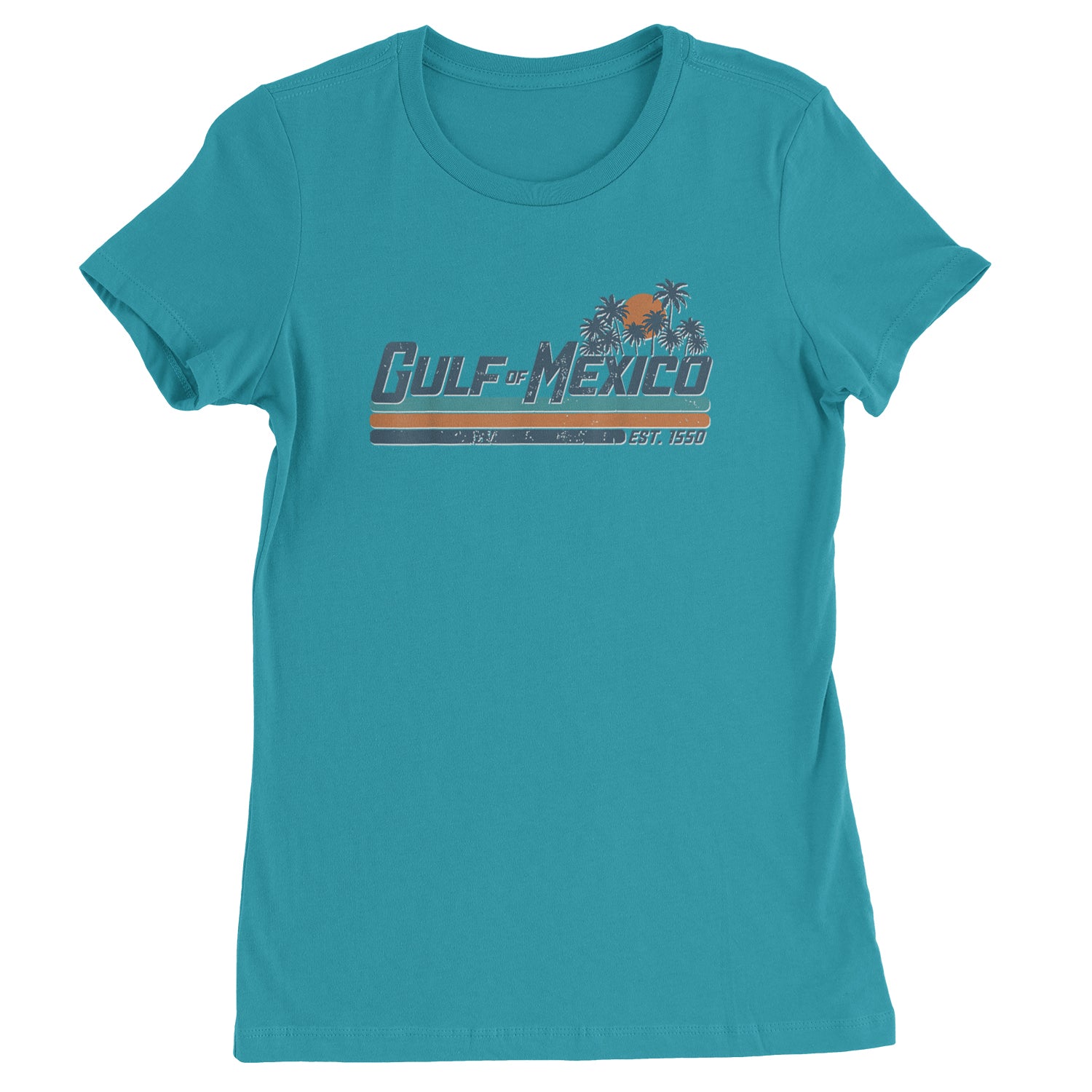 Gulf Of Mexico Established Year 1550 Womens T-shirt Surf