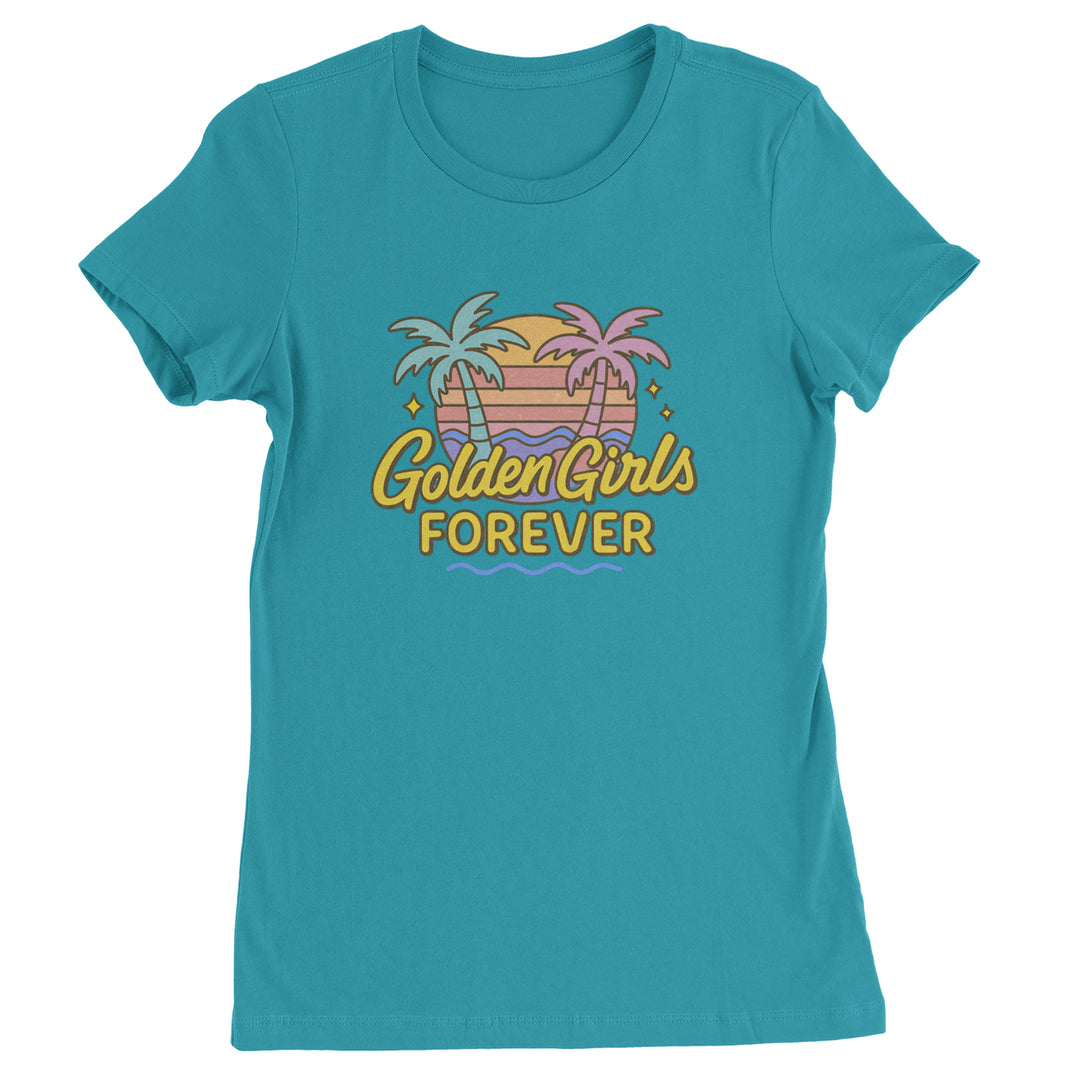 Golden Girls Forever Retro Sunset Womens T-shirt Surf