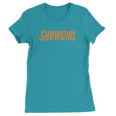 Showgirl Orange Glitter Womens T-shirt Surf