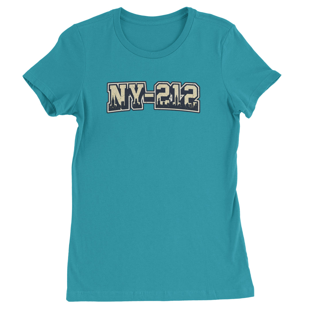 New York City 212 Area Code Skyline  Womens T-shirt Surf
