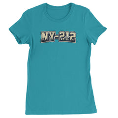 New York City 212 Area Code Skyline  Womens T-shirt Surf