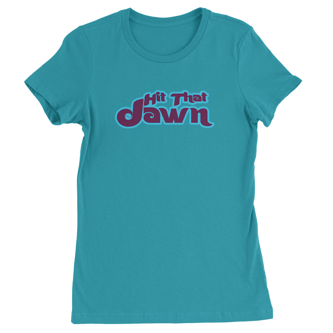 Hit That Jawn Philly Baseball graphic on Women's Heavyweight Cotton T-Shirt in Surf