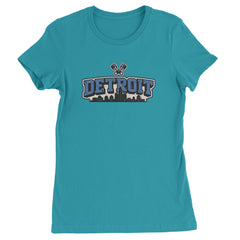 Detroit Motor City Retro Piston Womens T-shirt Surf