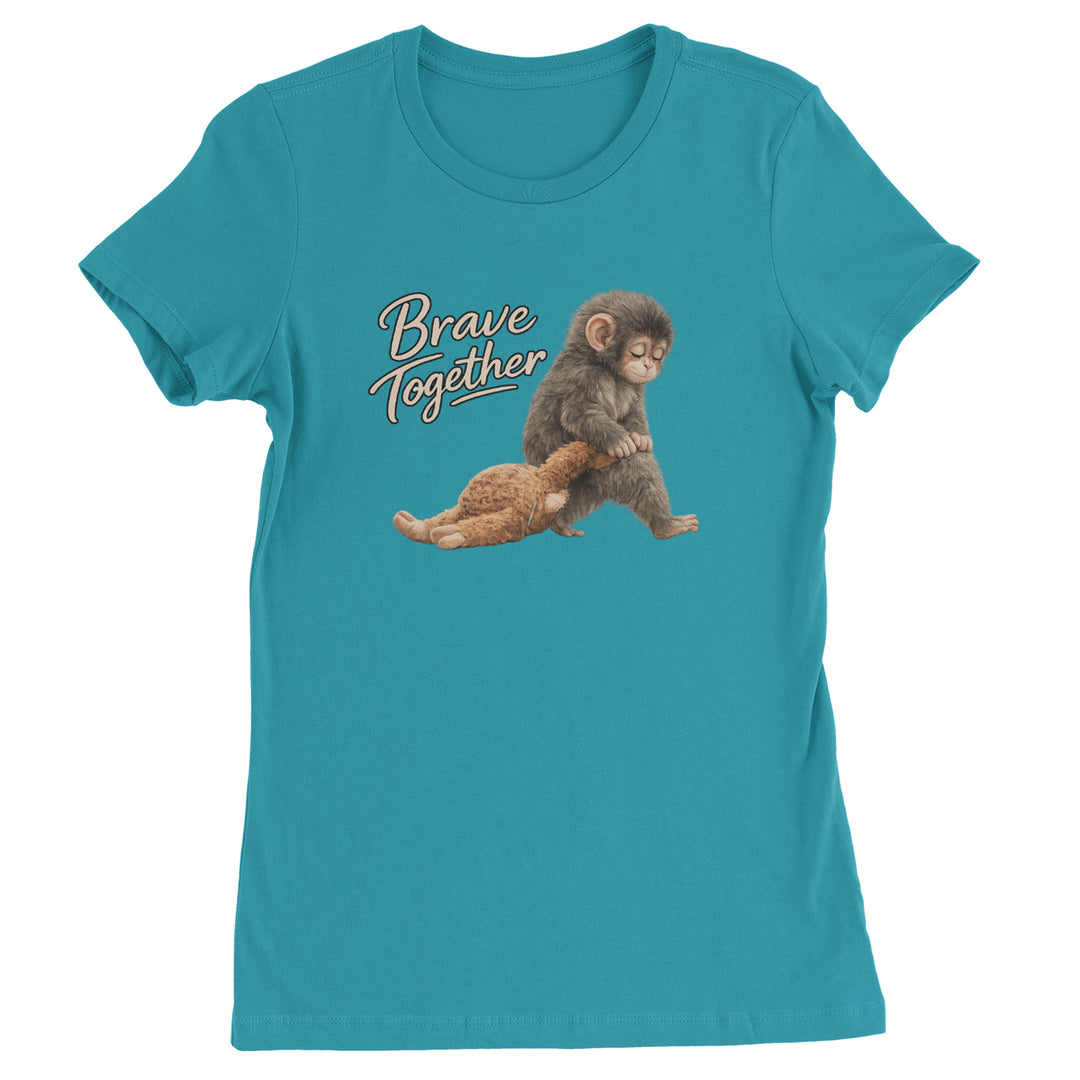 Punch Brave Together Stuffed Animal Womens T-shirt Surf