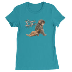 Punch Brave Together Stuffed Animal Womens T-shirt Surf