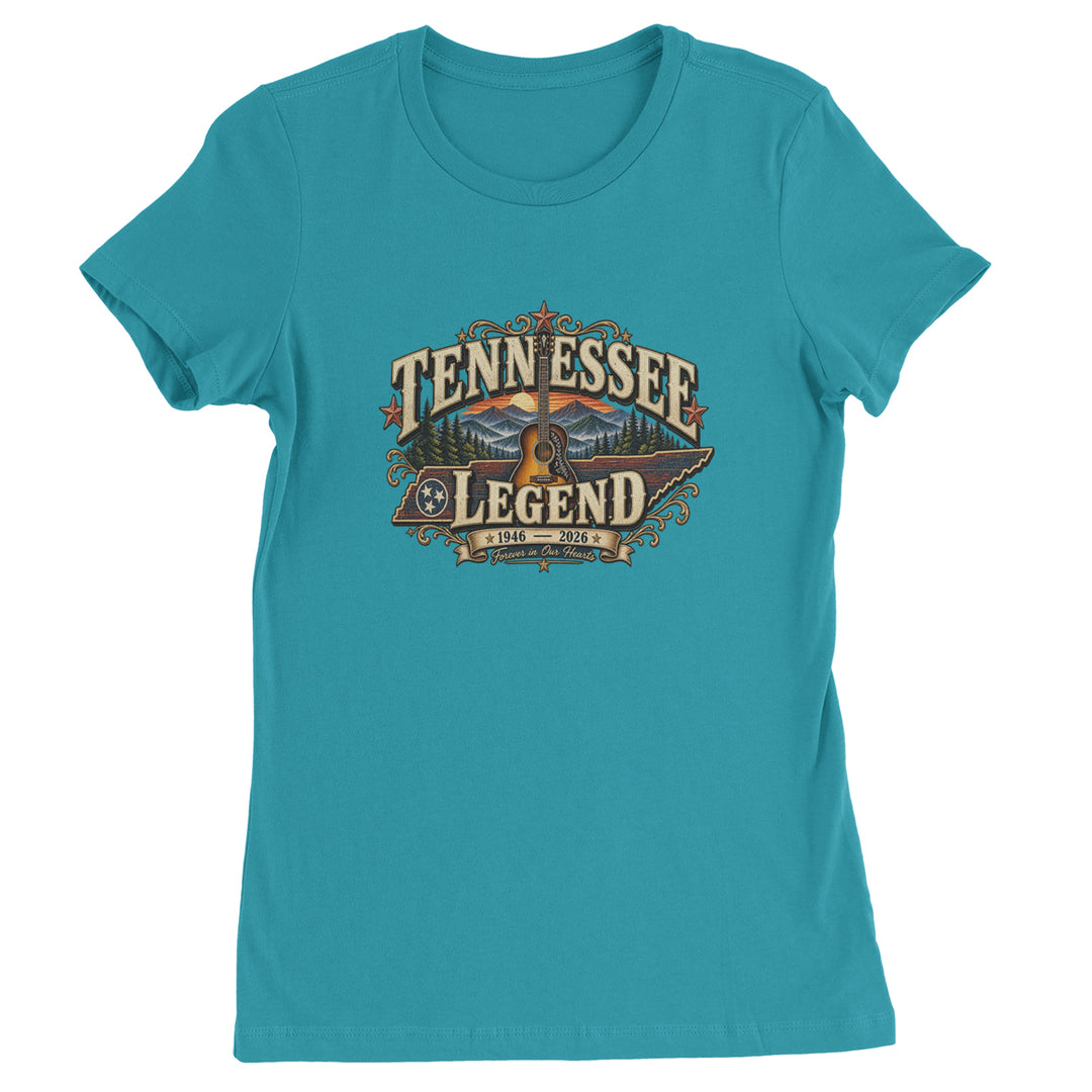 Tennessee Legend Country Music Dolly Womens T-shirt Surf