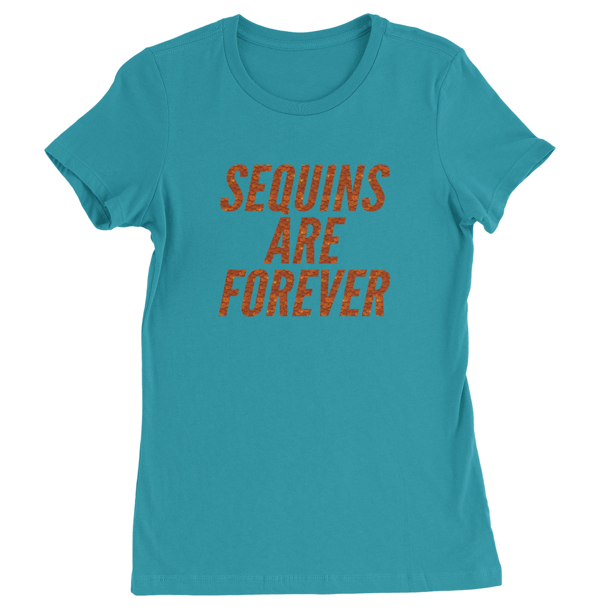Sequins Are Forever Retro Glam Womens T-shirt Surf