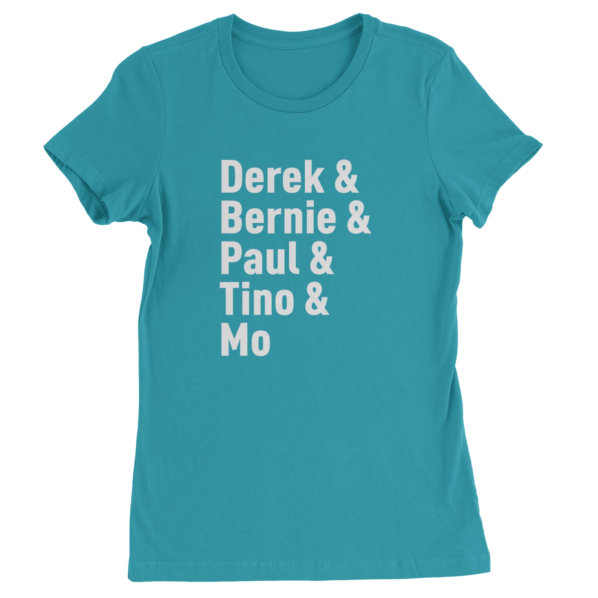 Derek & Bernie & Paul & Tino & Mo Womens T-shirt Surf
