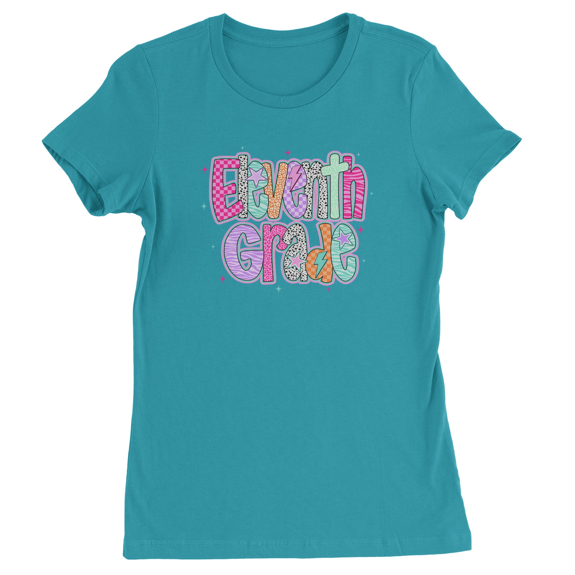 Eleventh Grade Extra Colorful Back to School Womens T-shirt Surf