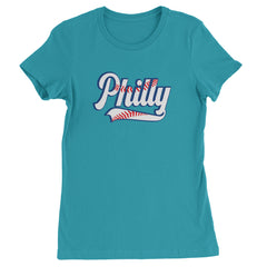 Philly Baseball Stitching Womens T-shirt Surf