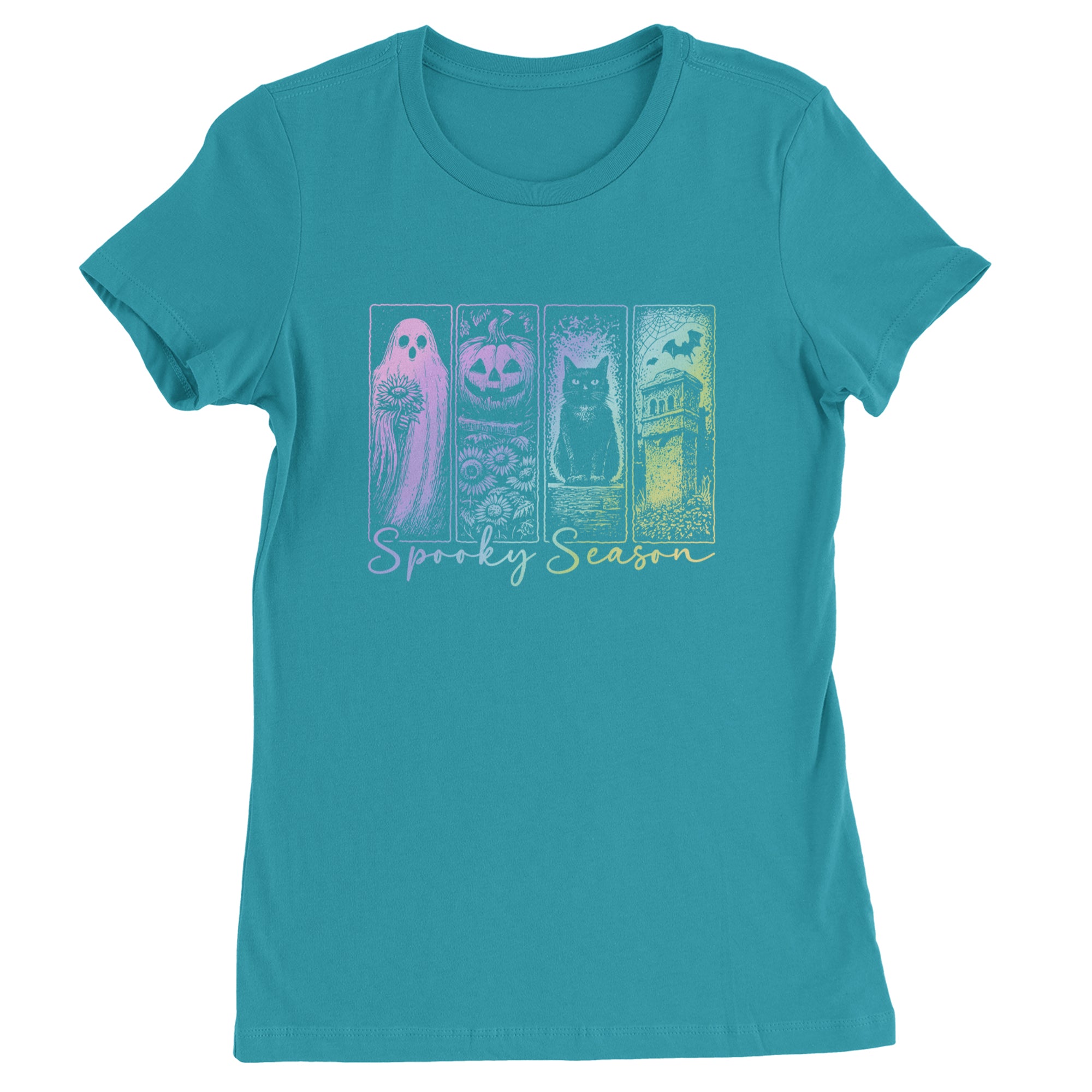 Spooky Season Cute Pastel Halloween Design Womens T-shirt Surf