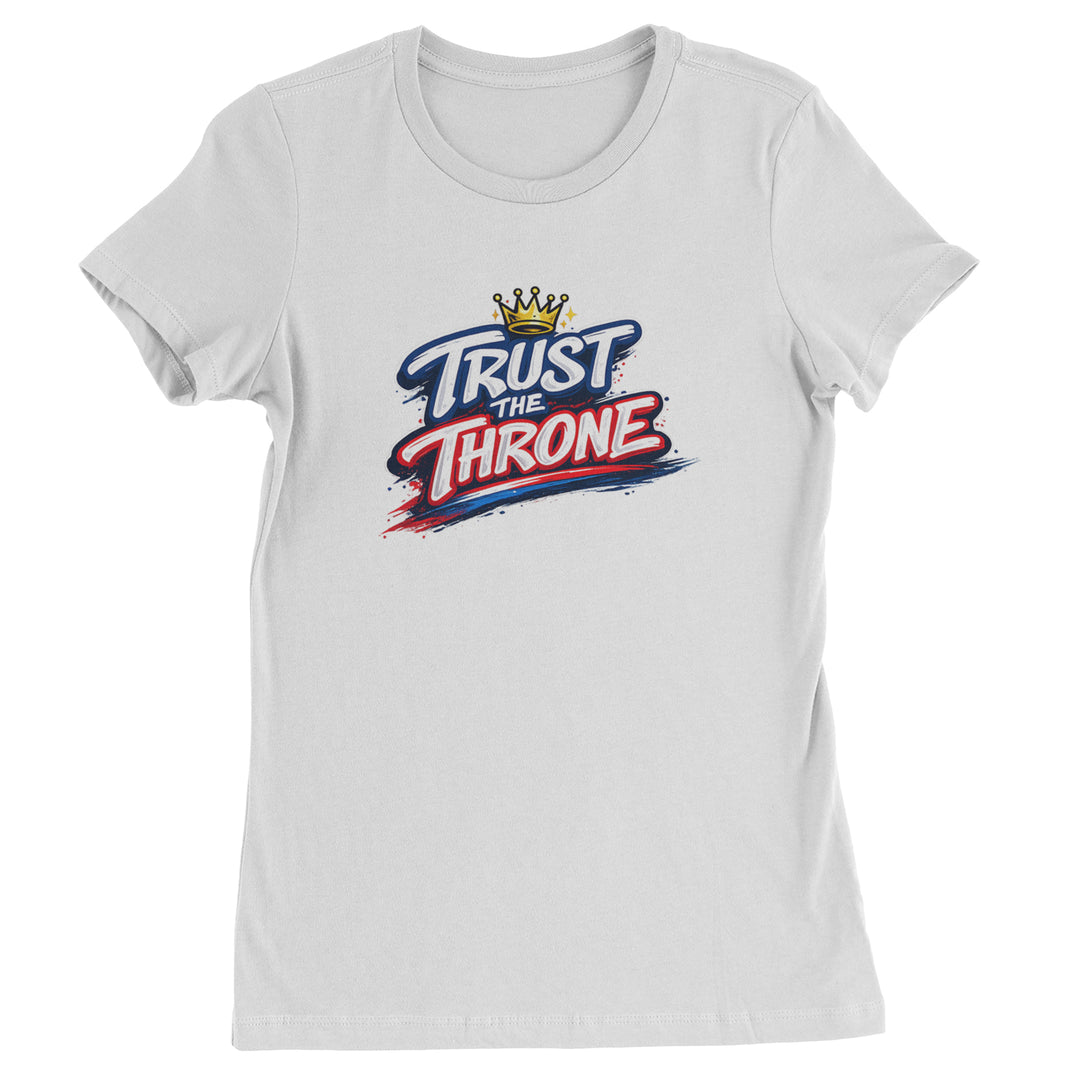 Trust The Throne Crown Philly Hoops Womens T-shirt White