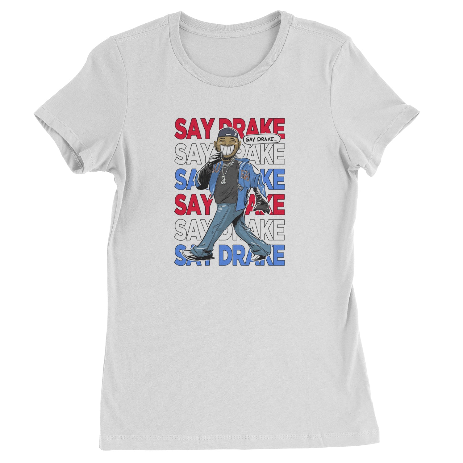 Say Drake Smiling Meme Mustard Womens T-shirt White