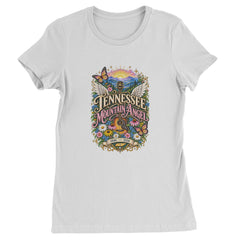 Tennessee Mountain Angel Wings Dolly Womens T-shirt White