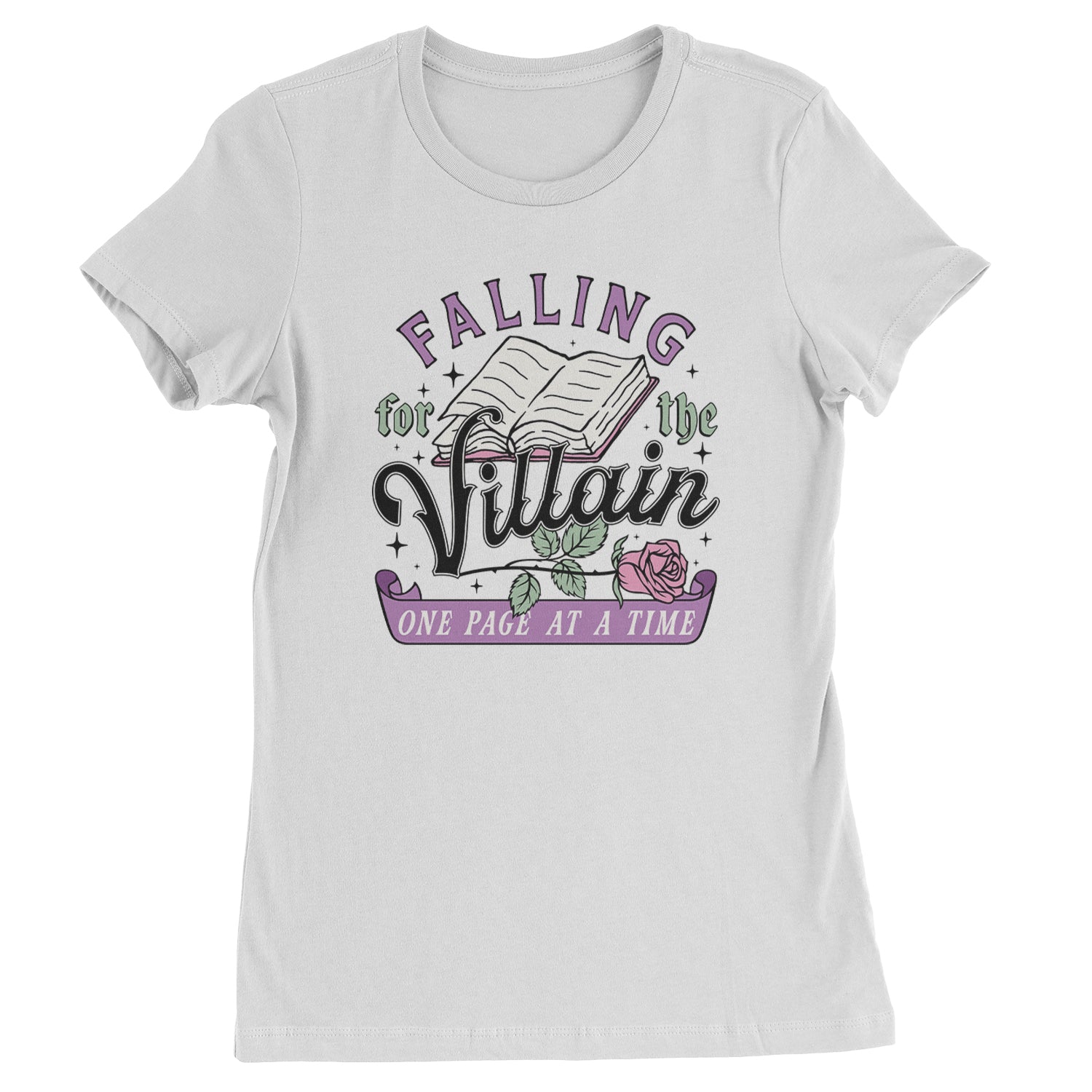 Falling For The Villain One Page At A Time  Womens T-shirt White