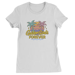 Golden Girls Forever Retro Sunset Womens T-shirt White