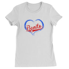 Benito Heart Puerto Rico Womens T-shirt White
