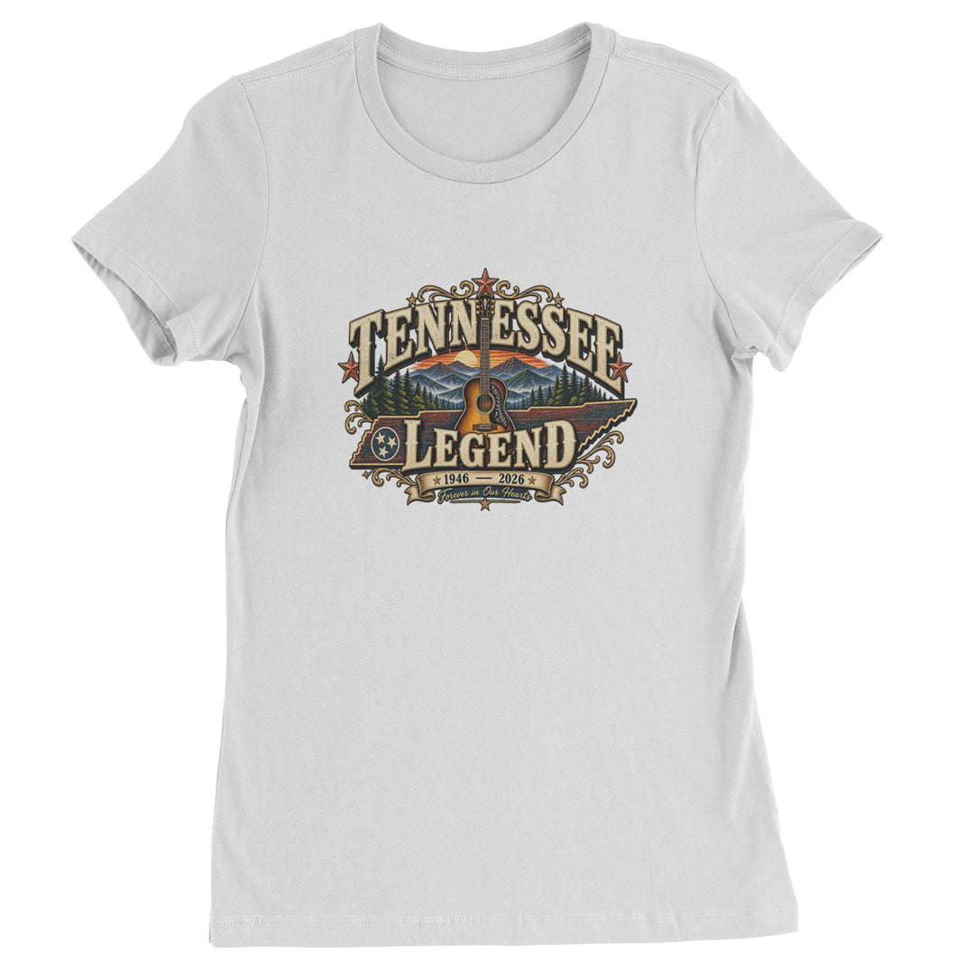 Tennessee Legend Country Music Dolly Womens T-shirt White