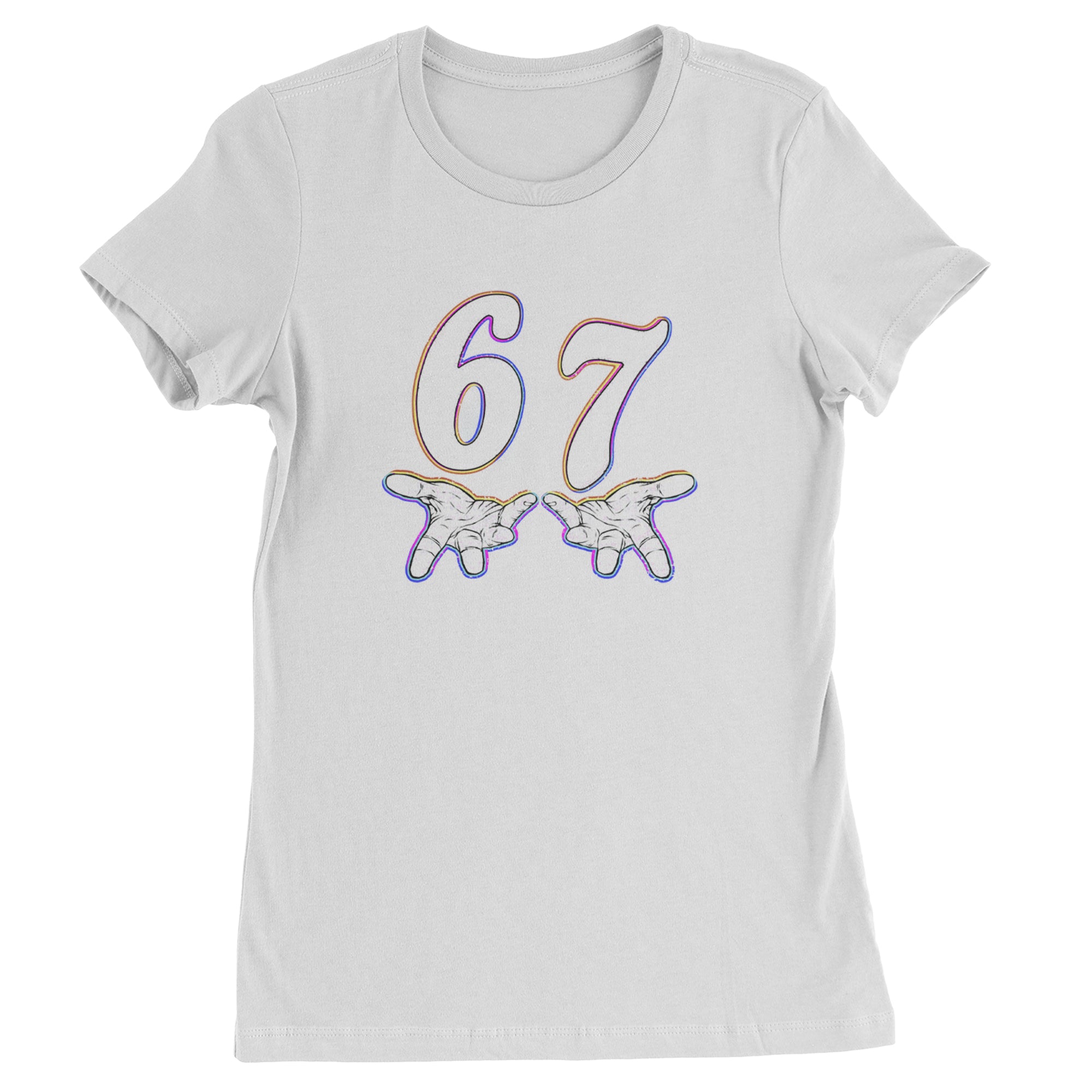 67 Hands Meme Viral Drill Womens T-shirt White