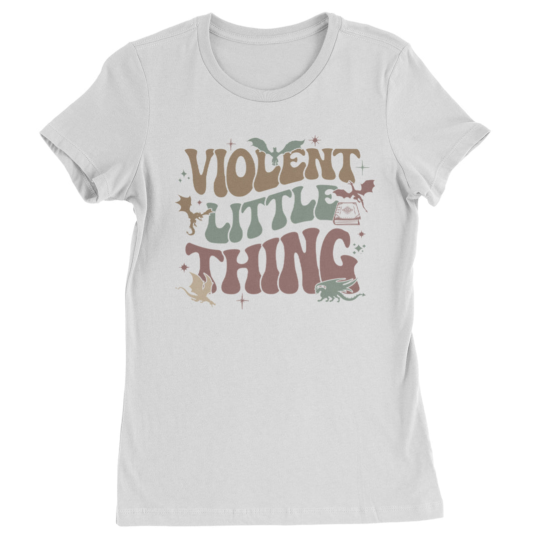 Violent Little Thing Dragon  Womens T-shirt White