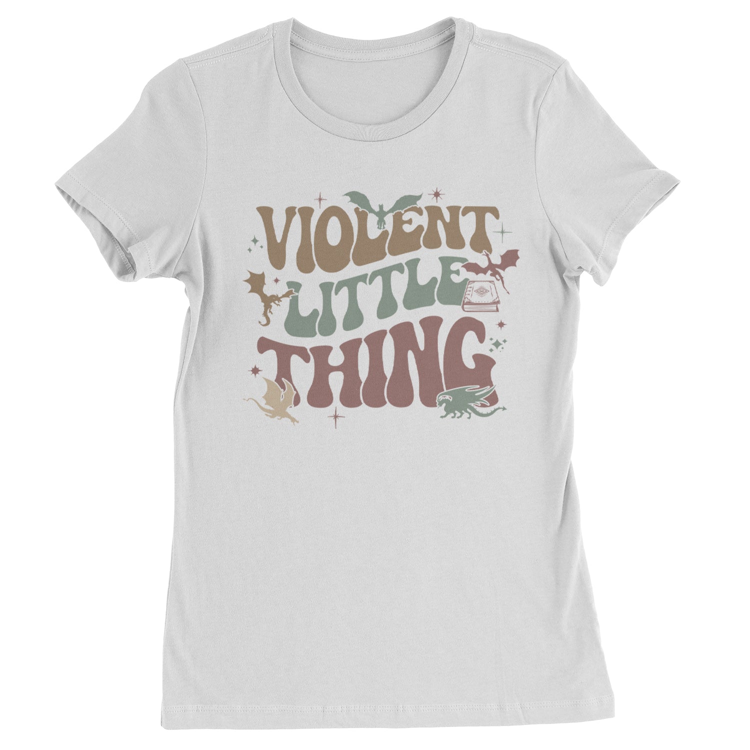 Violent Little Thing Dragon  Womens T-shirt White