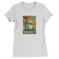 Resist Portland Protest Frog Womens T-shirt White