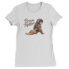 Punch Brave Together Stuffed Animal Womens T-shirt White