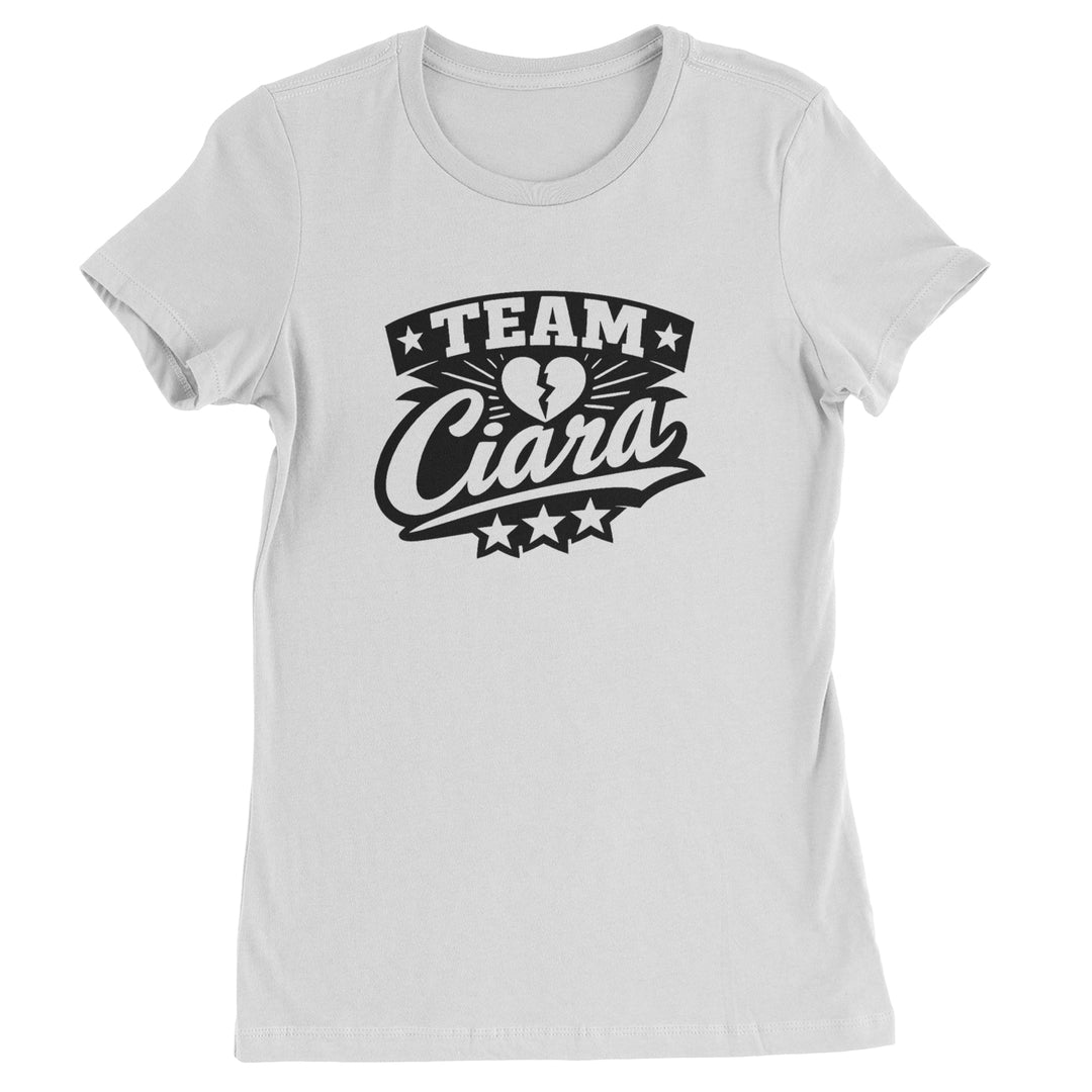 Team Ciara Scamanda Broken Heart Womens T-shirt White