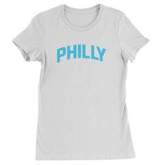 Philly Philadelphia Pride graphic on Women's Heavyweight Cotton T-Shirt in White