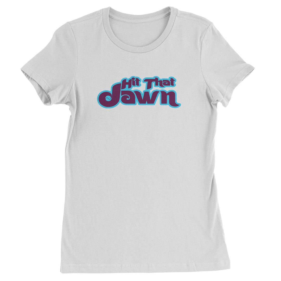 Hit That Jawn Philly Baseball graphic on Women's Heavyweight Cotton T-Shirt in White