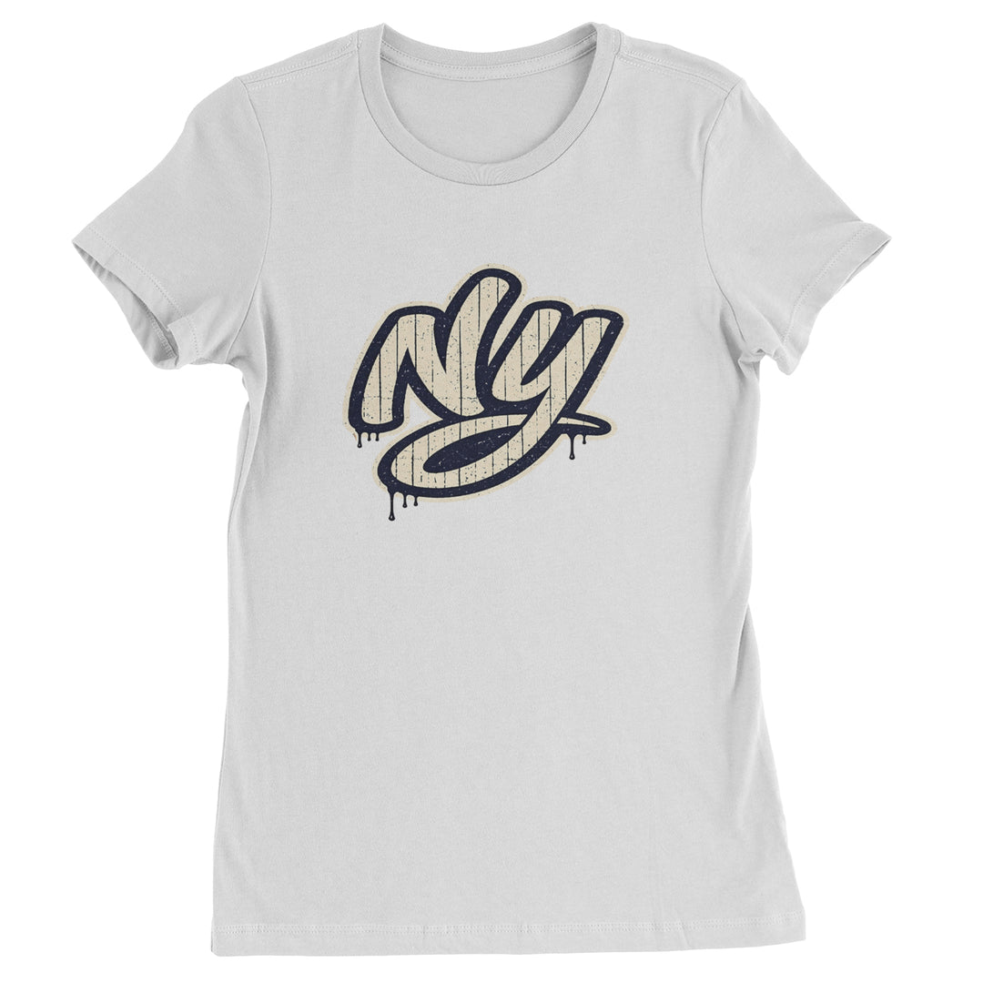 NYC New York City Grunge Street Womens T-shirt White