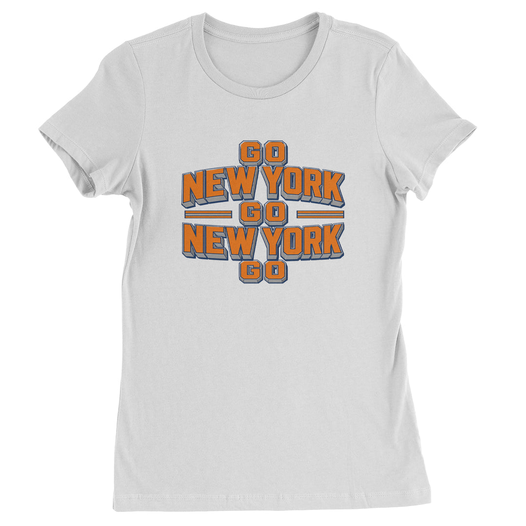 Go New York Go Basketball Womens T-shirt White
