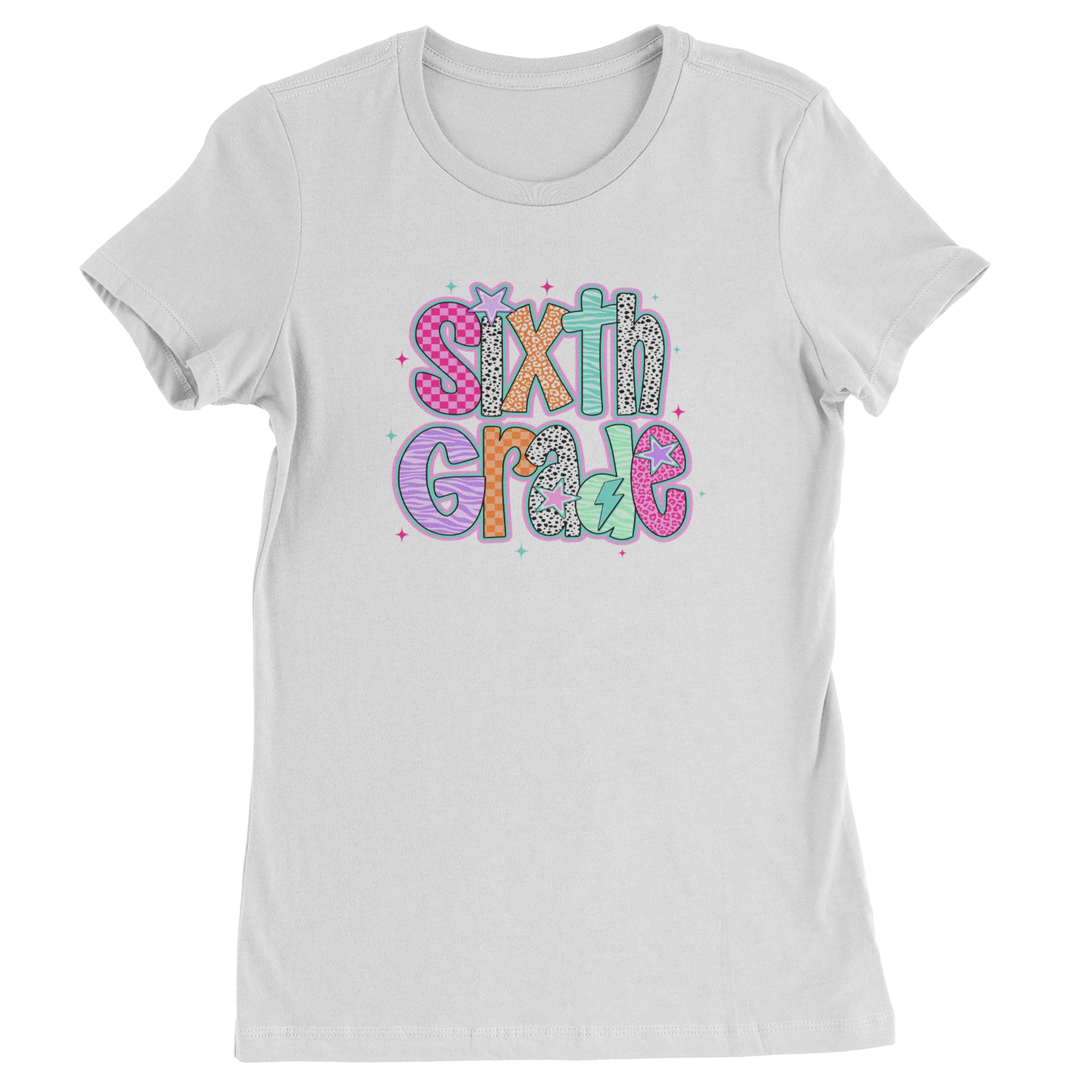 Sixth Grade Colorful Back to School Womens T-shirt White