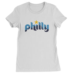 Skyline Philly Philadelphia Womens T-shirt White