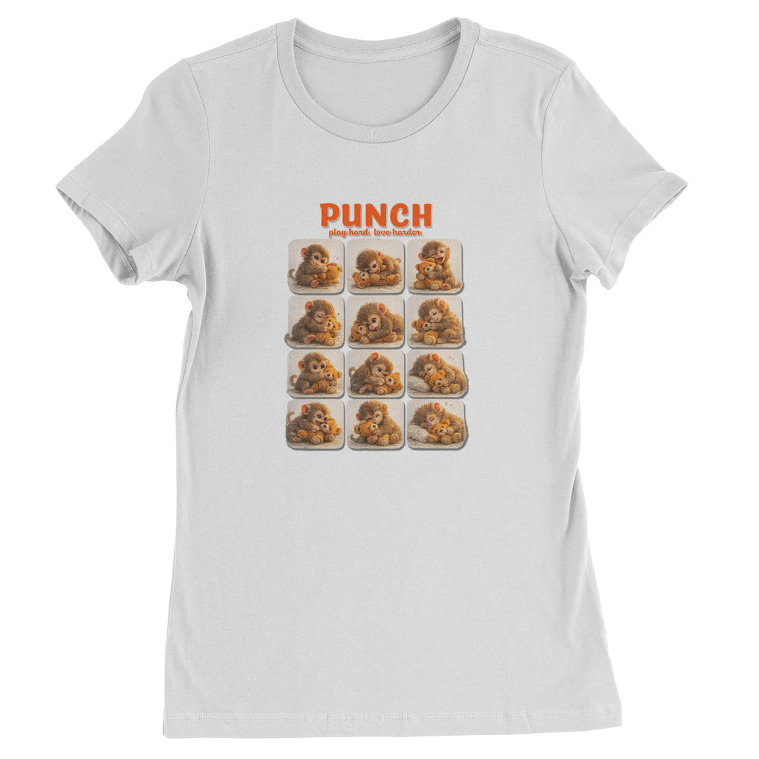 Punch Play Hard Love Harder Womens T-shirt White