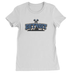 Detroit Motor City Retro Piston Womens T-shirt White