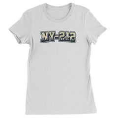 New York City 212 Area Code Skyline  Womens T-shirt White