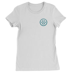 TLC To Love a Canine Dog Rescue Teal Womens T-shirt White