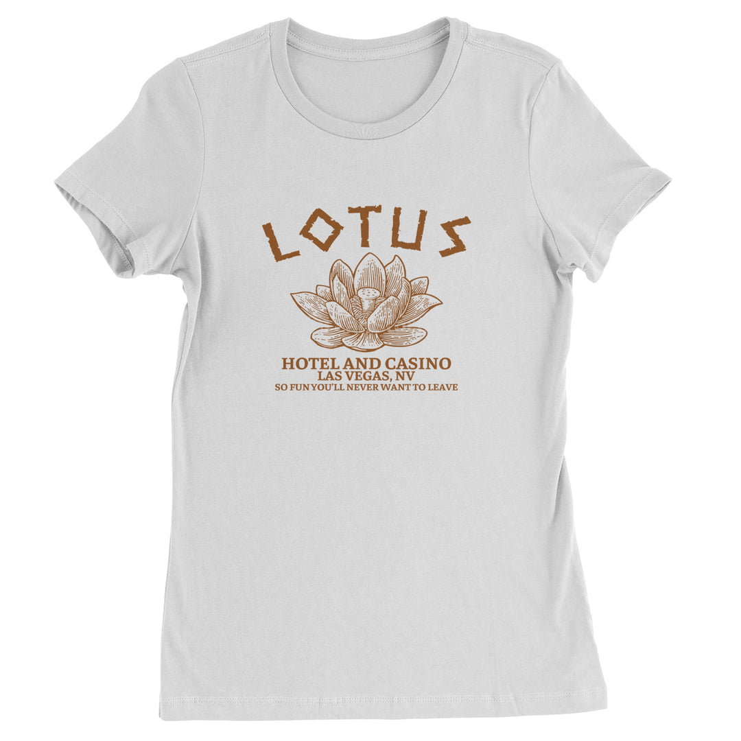 Lotus Hotel and Casino Womens T-shirt White