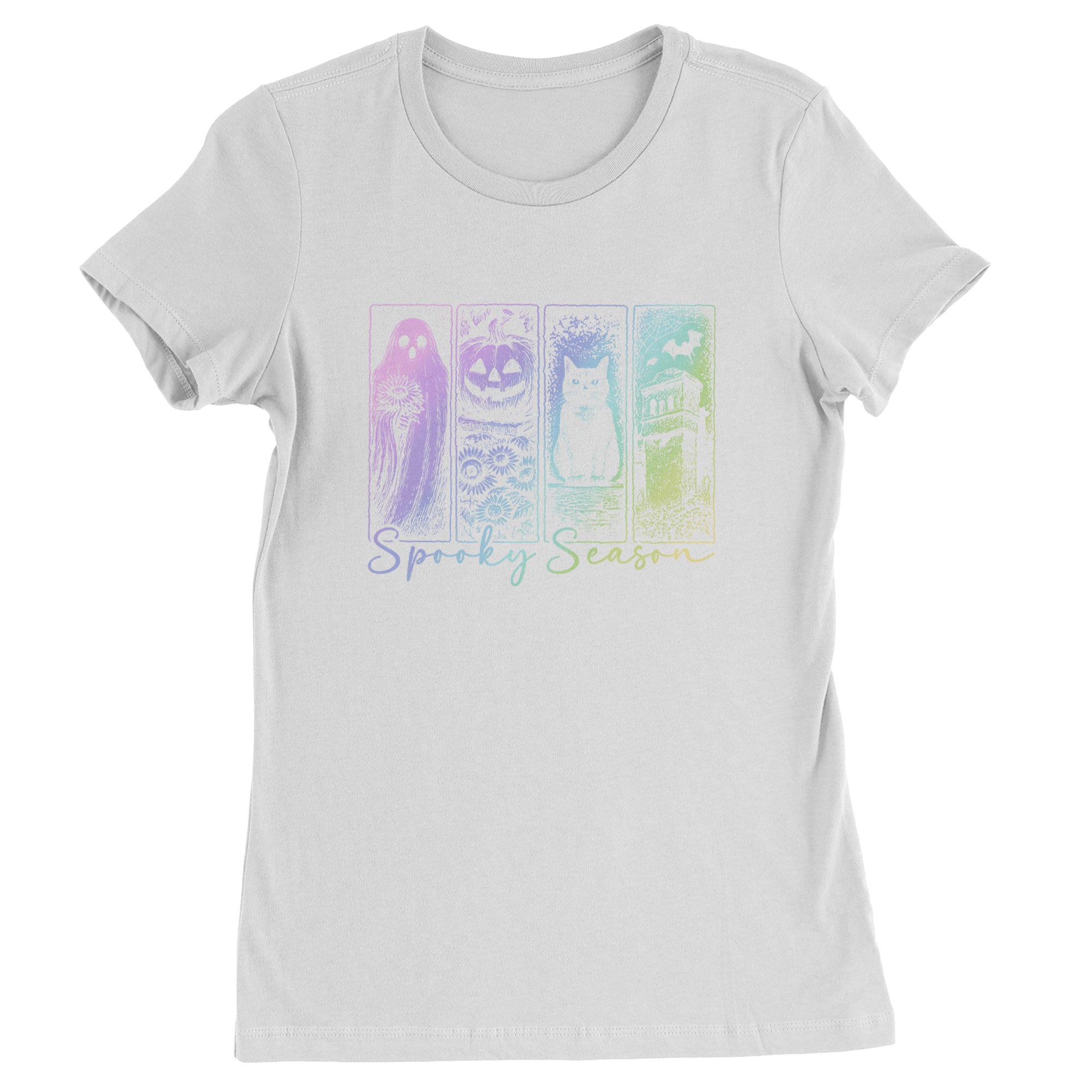 Spooky Season Cute Pastel Halloween Design Womens T-shirt White