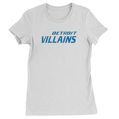 Detroit Villains Grit Football Womens T-shirt White