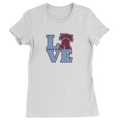 Love Philly Liberty Bell Womens T-shirt White