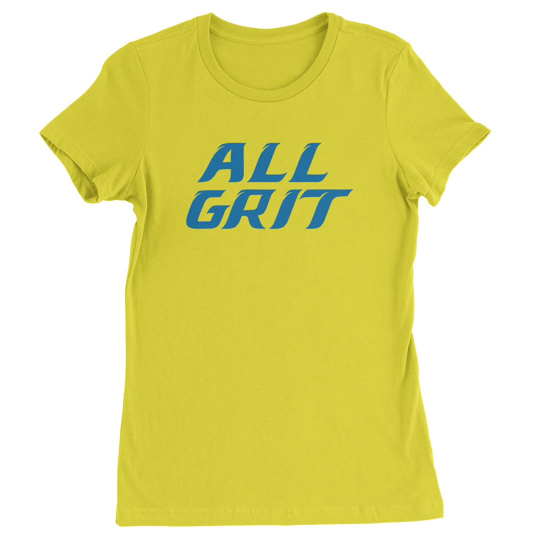 All Grit Detroit Football Womens T-shirt Yellow