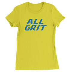 All Grit Detroit Football Womens T-shirt Yellow