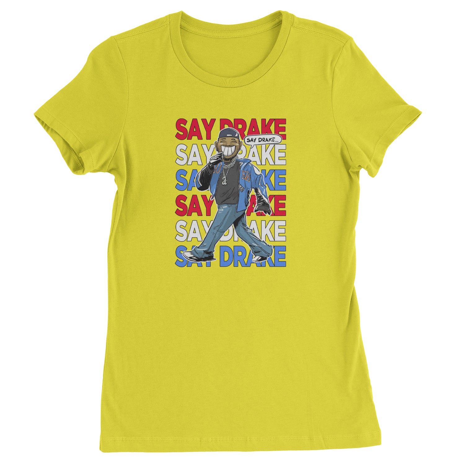 Say Drake Smiling Meme Mustard Womens T-shirt Yellow