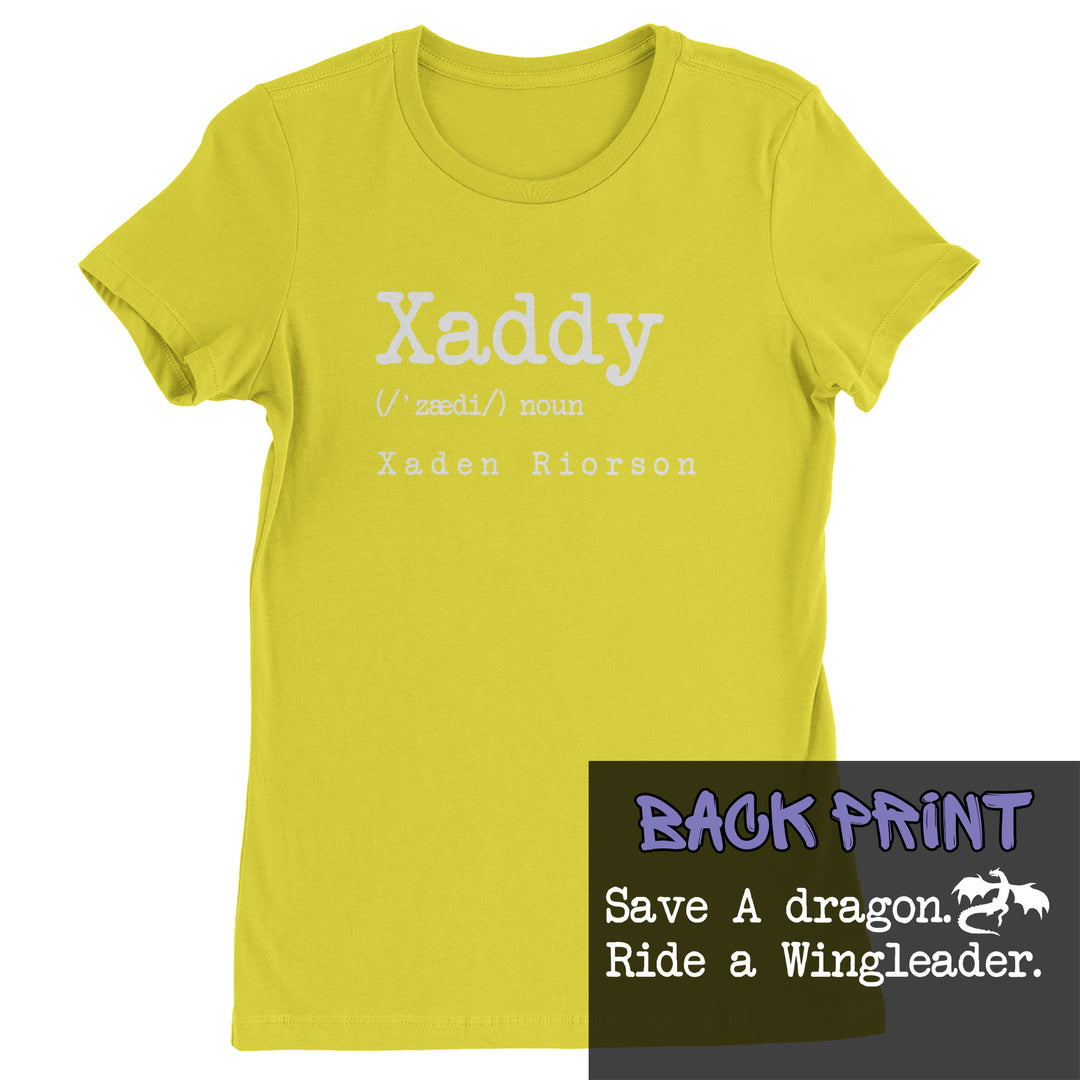 Xaddy Save A Dragon Ride A Wingleader Womens T-shirt Yellow