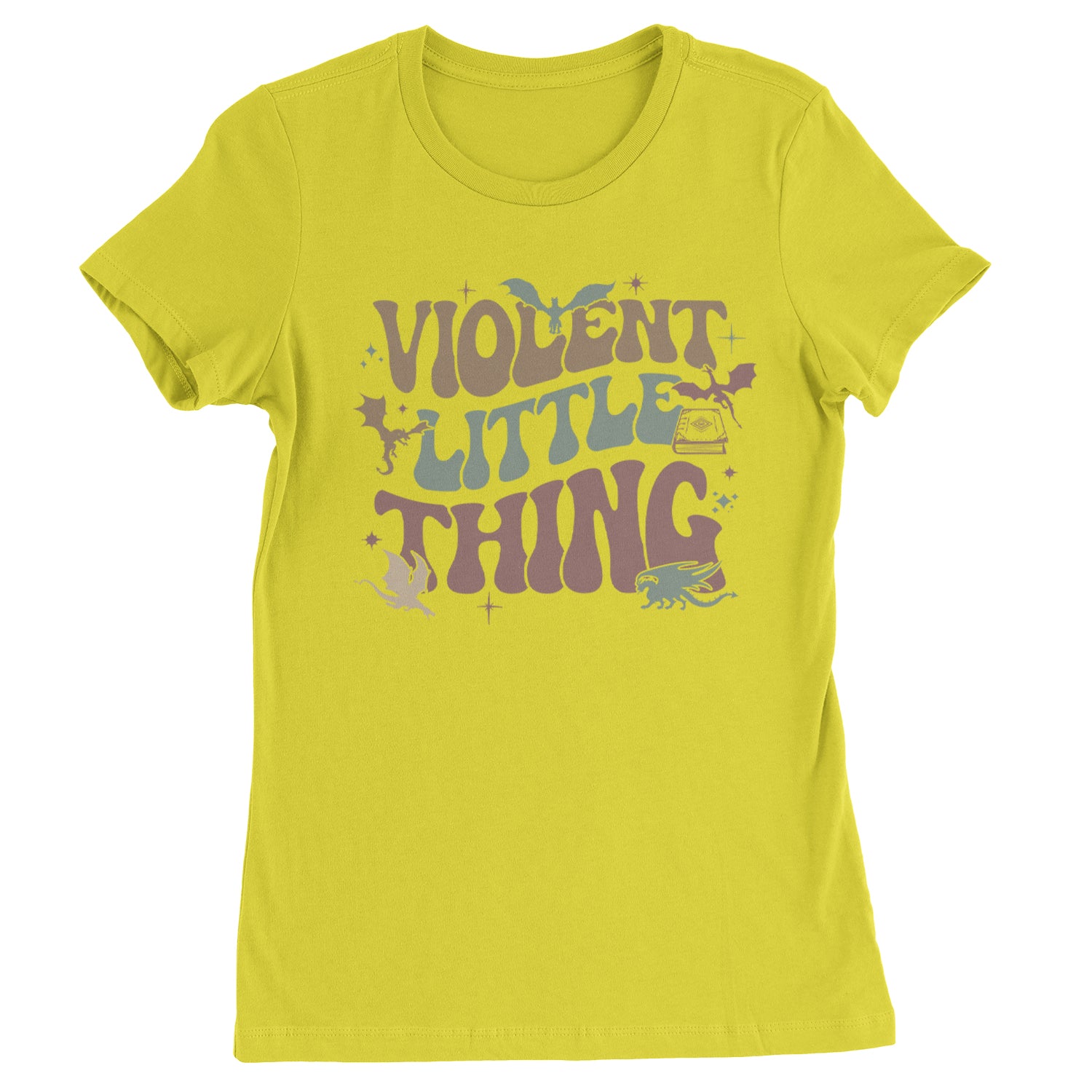 Violent Little Thing Dragon  Womens T-shirt Yellow