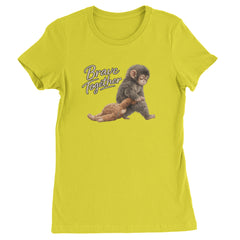 Punch Brave Together Stuffed Animal Womens T-shirt Yellow
